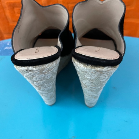 Black suede platform slides - Picture 5 of 8